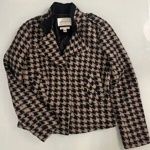 Banana Republic Women's Black and Cream Blazer